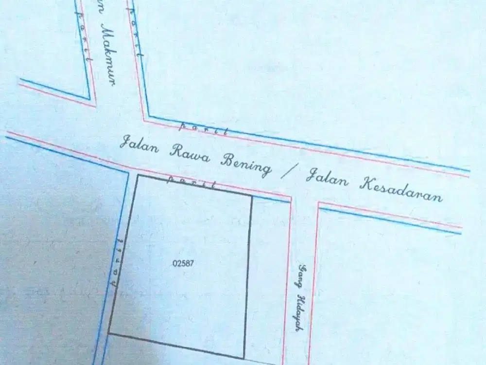 Tanah bonus bangunan lokasi tepi jalan Jl. Kesadaran / Parit Indah Pekanbaru