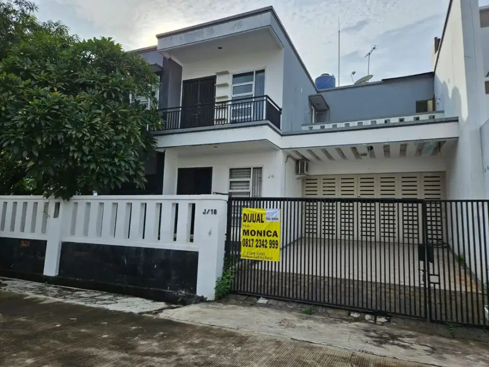 Rumah Hoek Pondok Gading Utama, tinggi dr jl, row 2 mobil