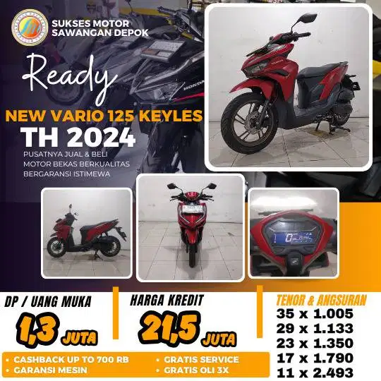MULUS HONDA NEW VARIO 125 KEYLES TH 2025 BISA CASH KREDIT BERGARANSI
