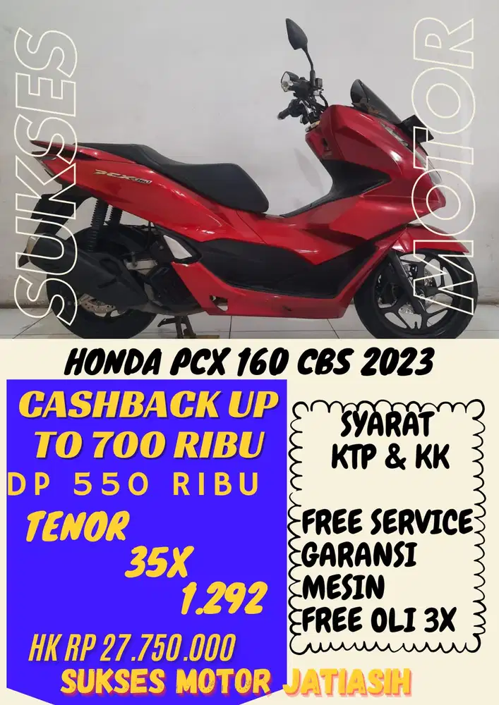 DP MURAH HONDA PCX 160 CBS 2023 DP 550 RI U BISA CASH/KREDIT