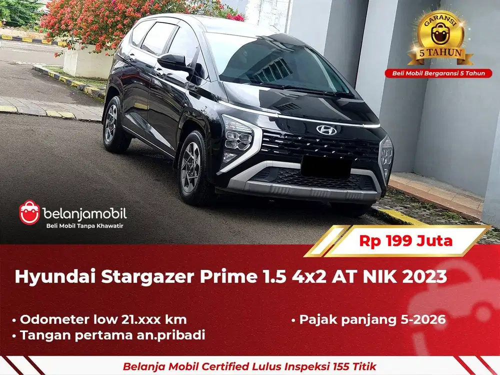 [ GARANSI 5TH ] Hyundai Stargazer Prime 1.5 4x2 AT 2023/2024