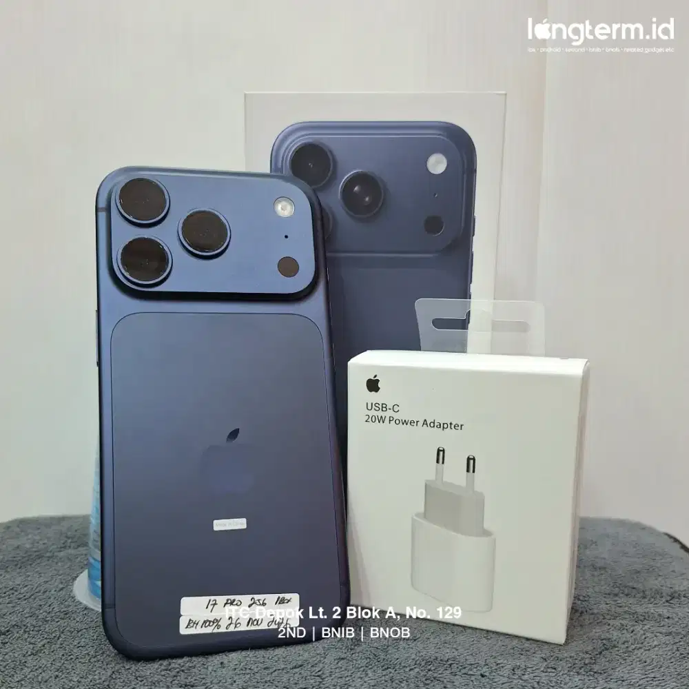 iPhone 17 Pro 256gb iBox garansi 26 Nov 2026 Free Adapter