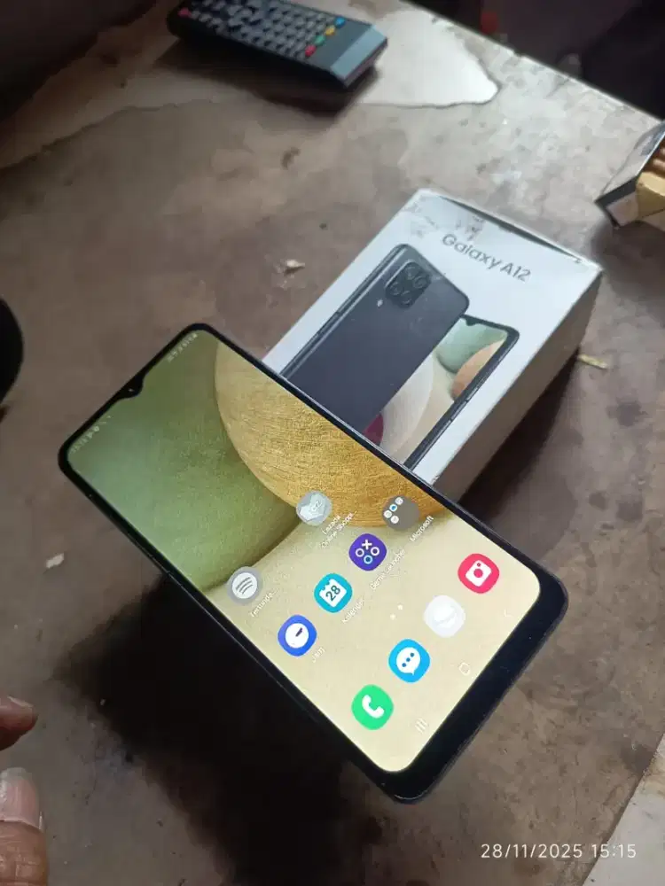 Samsung a12 6/128 ori sein indonesia lengkap casan dus dan muluss
