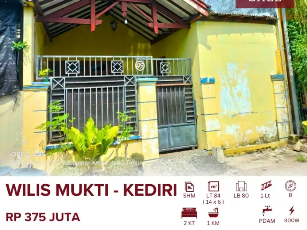 Rumah di perunamahan dekat RS Lirboyo Kediri