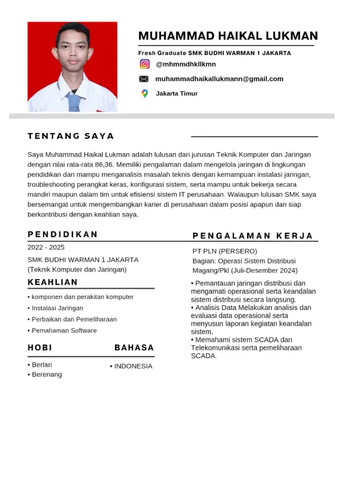 Fresh Graduate Ready to Work