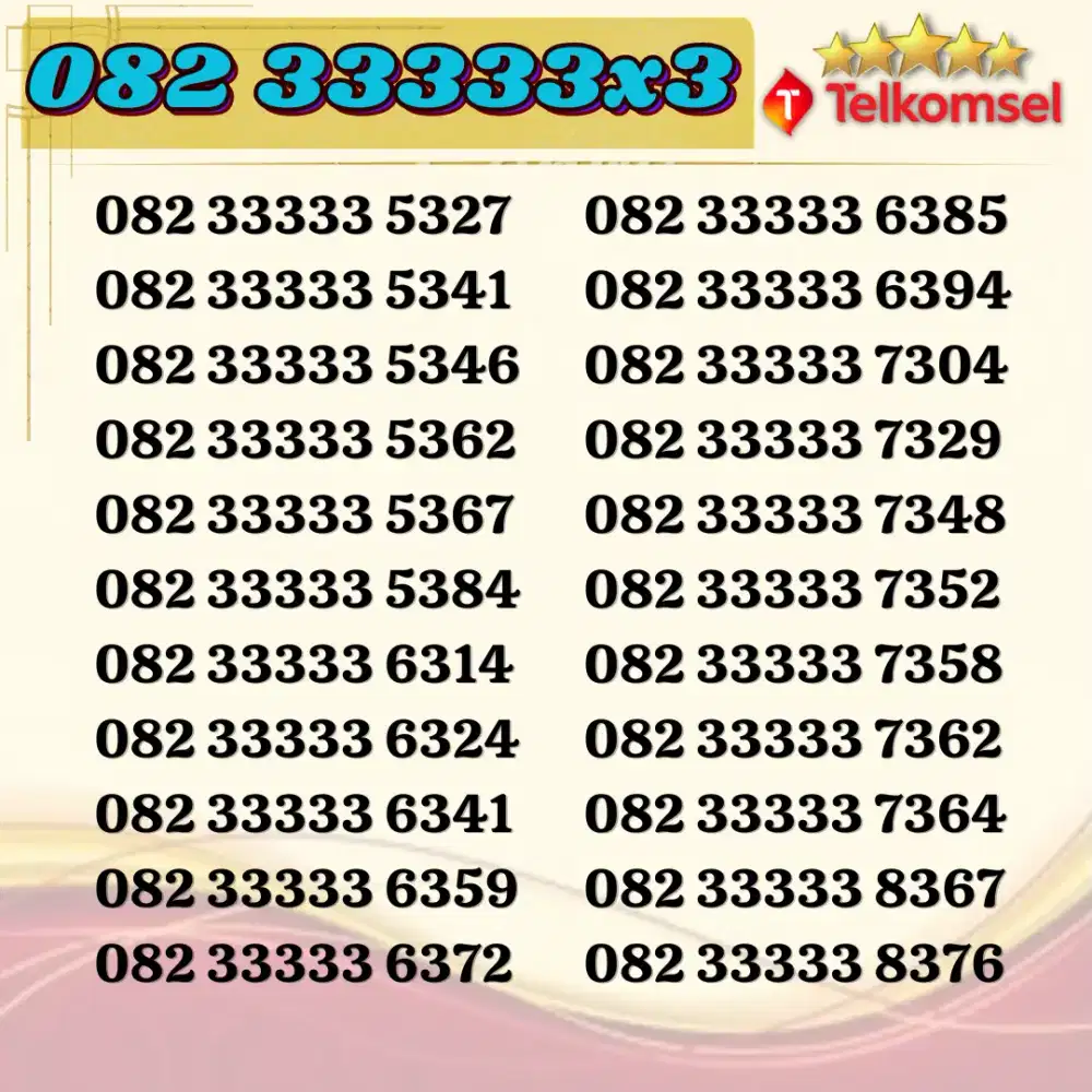 Kartu perdana Telkomsel 5G Nomor cantik panca