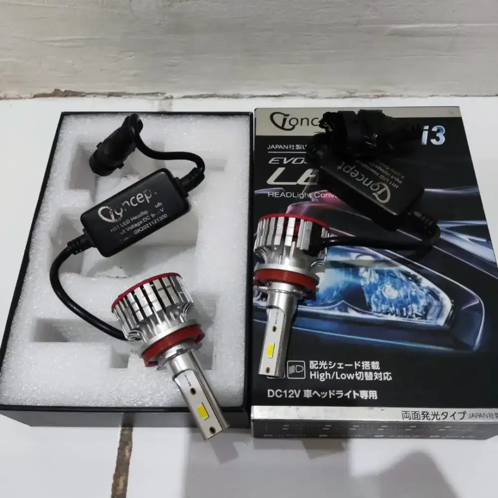 Lampu LED 3 warna socket H11 6500k universal