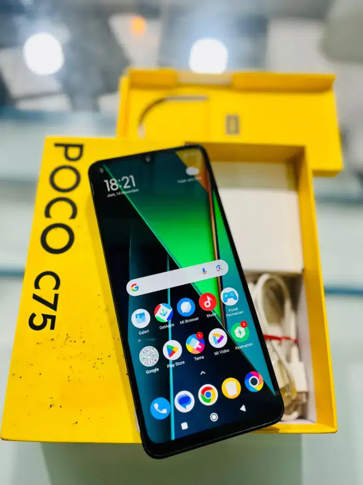 OBRALL!! Poco C75 8/256 Lengkap Ready Hitam Dan Green