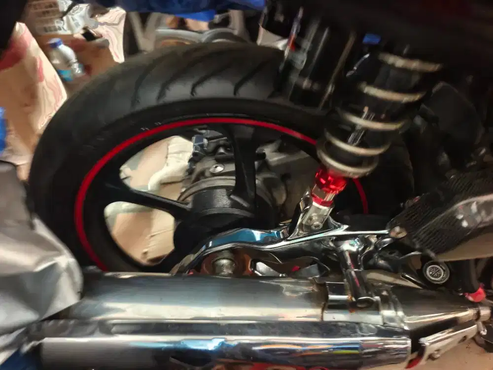 Knalpot ori yamaha nouvo z boboan baut atas bawah slip on