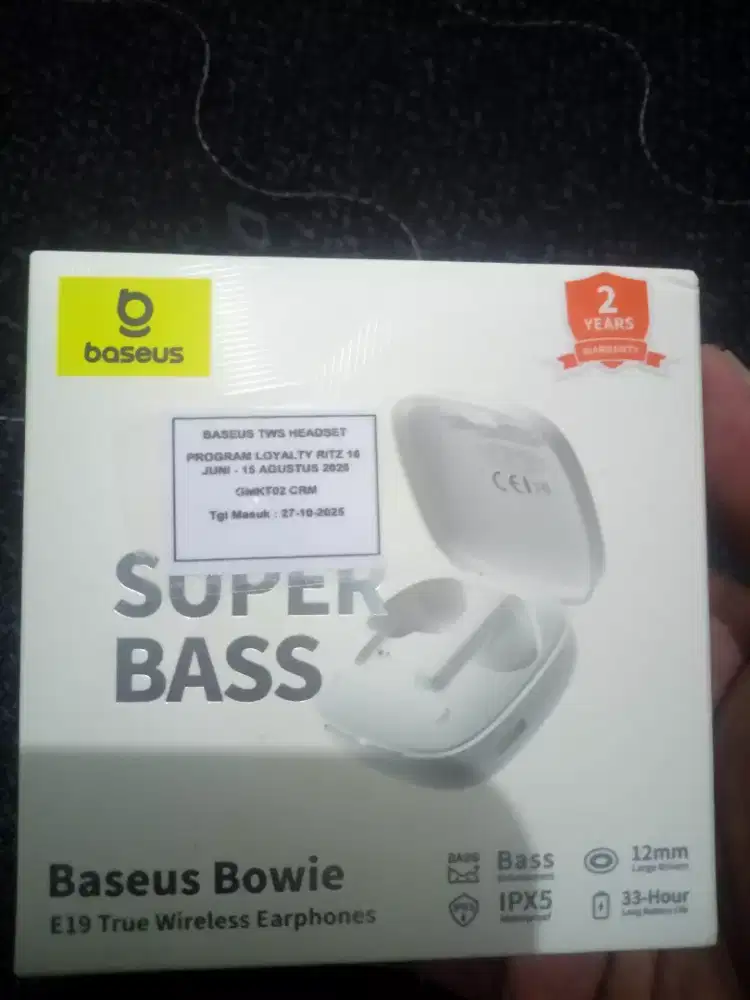 Earphone Super Bass Baseus Bowie E19 True Wireless