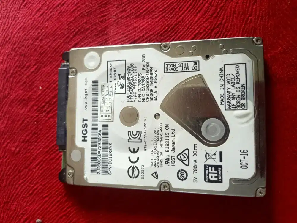 Harddisk 500gb bual Laptop dan Komputer