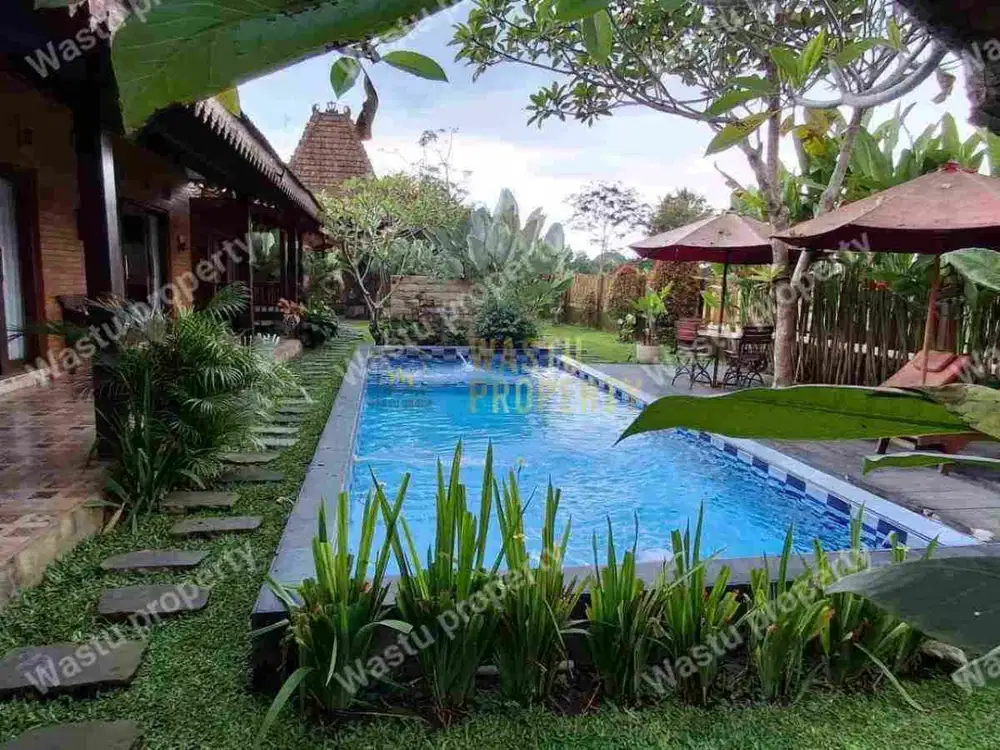 DIJUAL VILLA DI PAKEM TANAH LUAS ADA KOLAM RENANG