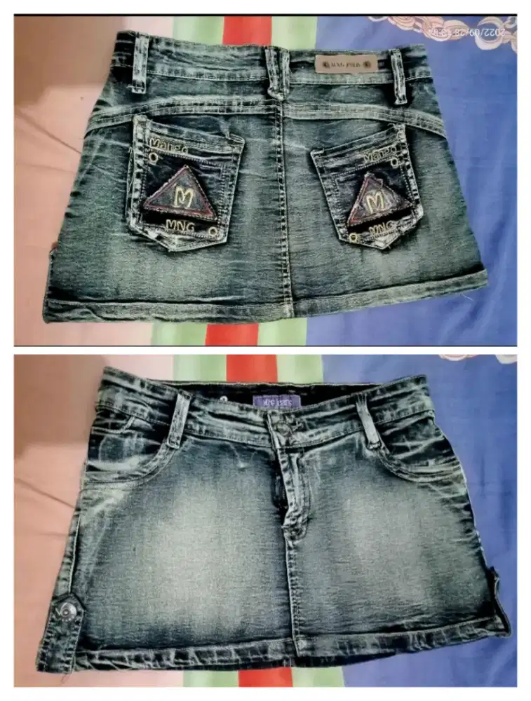 Rok mini jeans size L