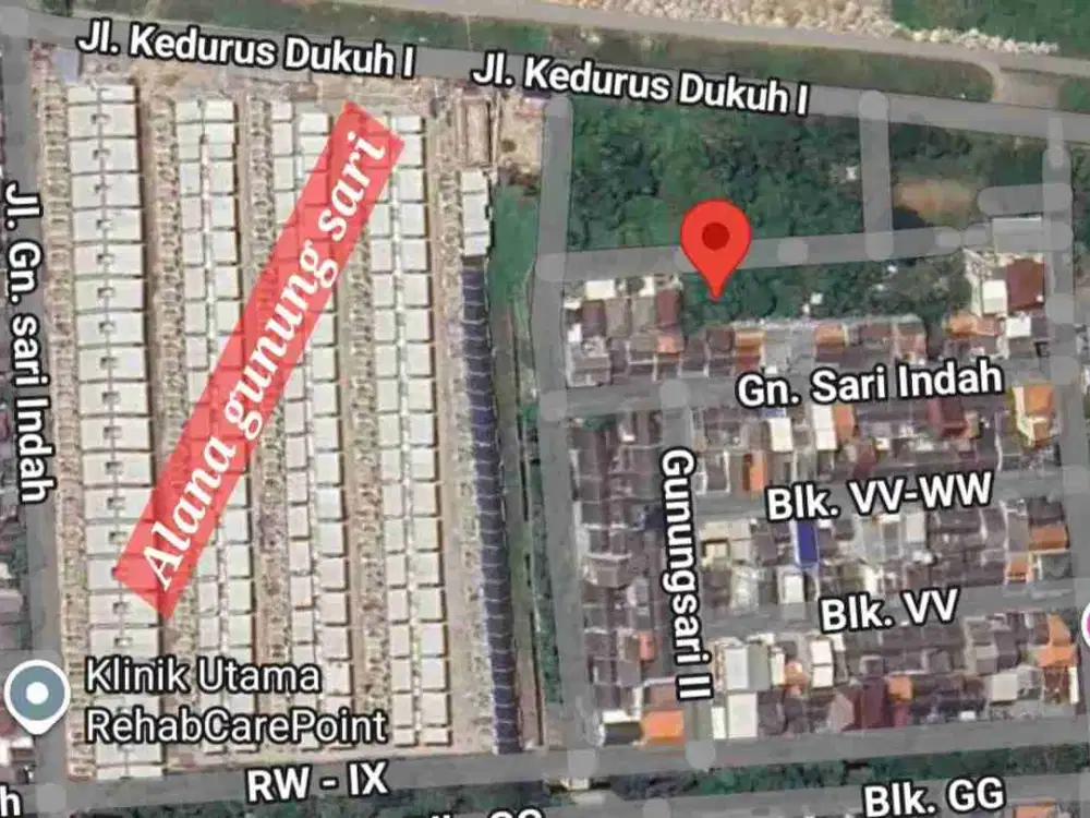 Dijual Tanah Siap Bangun di Gunung Sari Indah Surabaya Belakang Perumahan Alana Gunung Sari