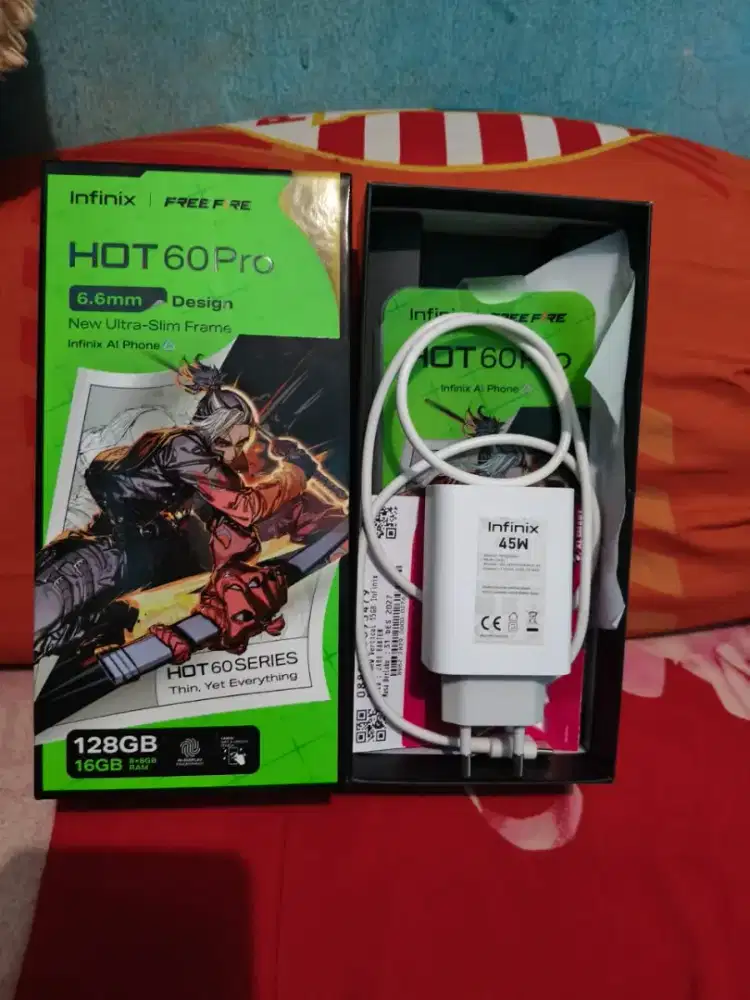 Box n Charger original Infinix hot 60 pro