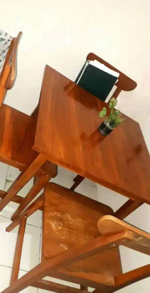 Dijual set meja makan jati