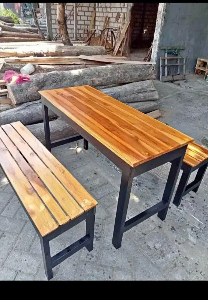 Bangku warkop kayu jati