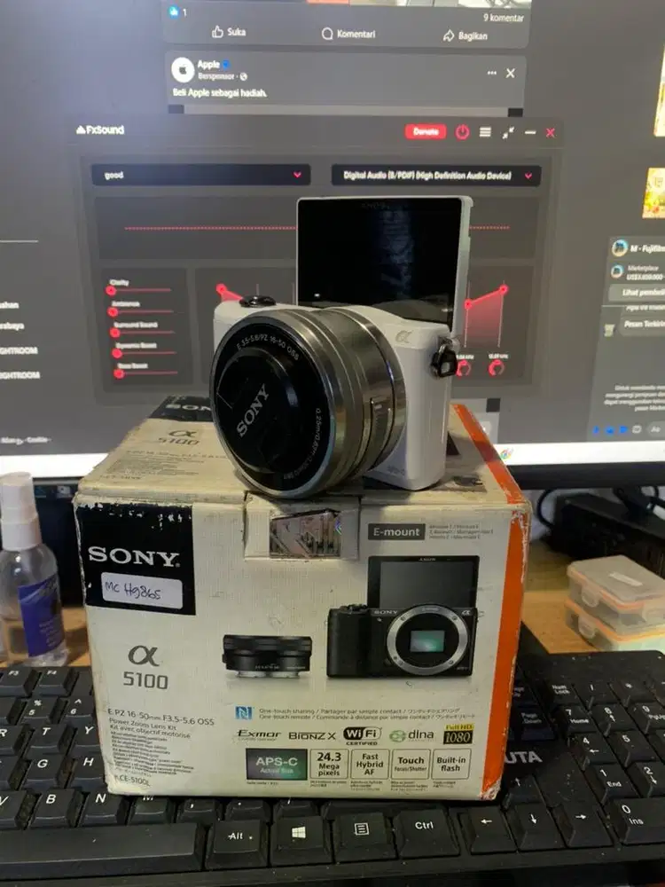 Sony a5100 lensa 16-50mm boks