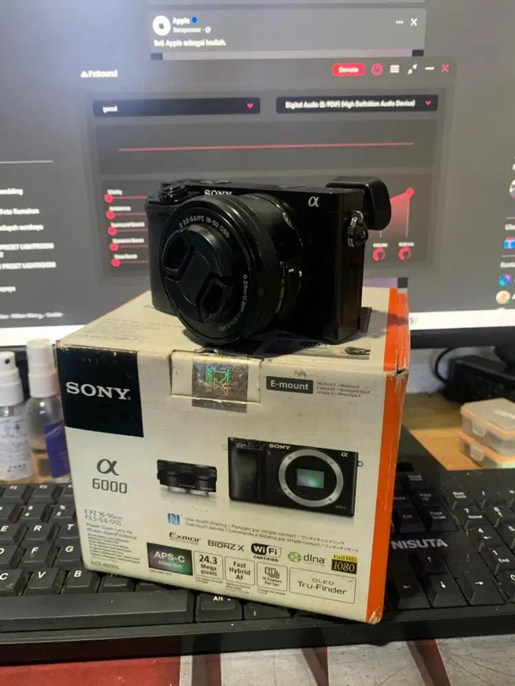 Sony a6000 lensa 16-50mm boks
