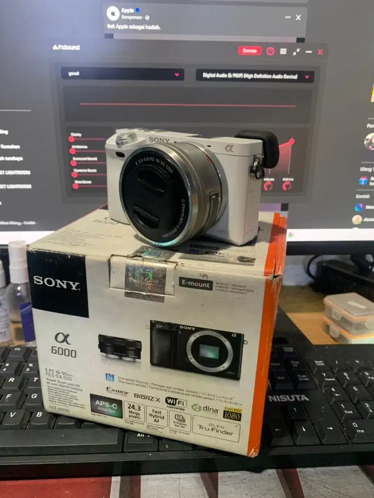 Sony a6000 lensa kit fullset boks