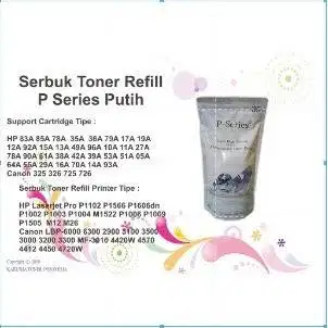TONER KEMASAN SUSU (P SERIES) Berkualitas