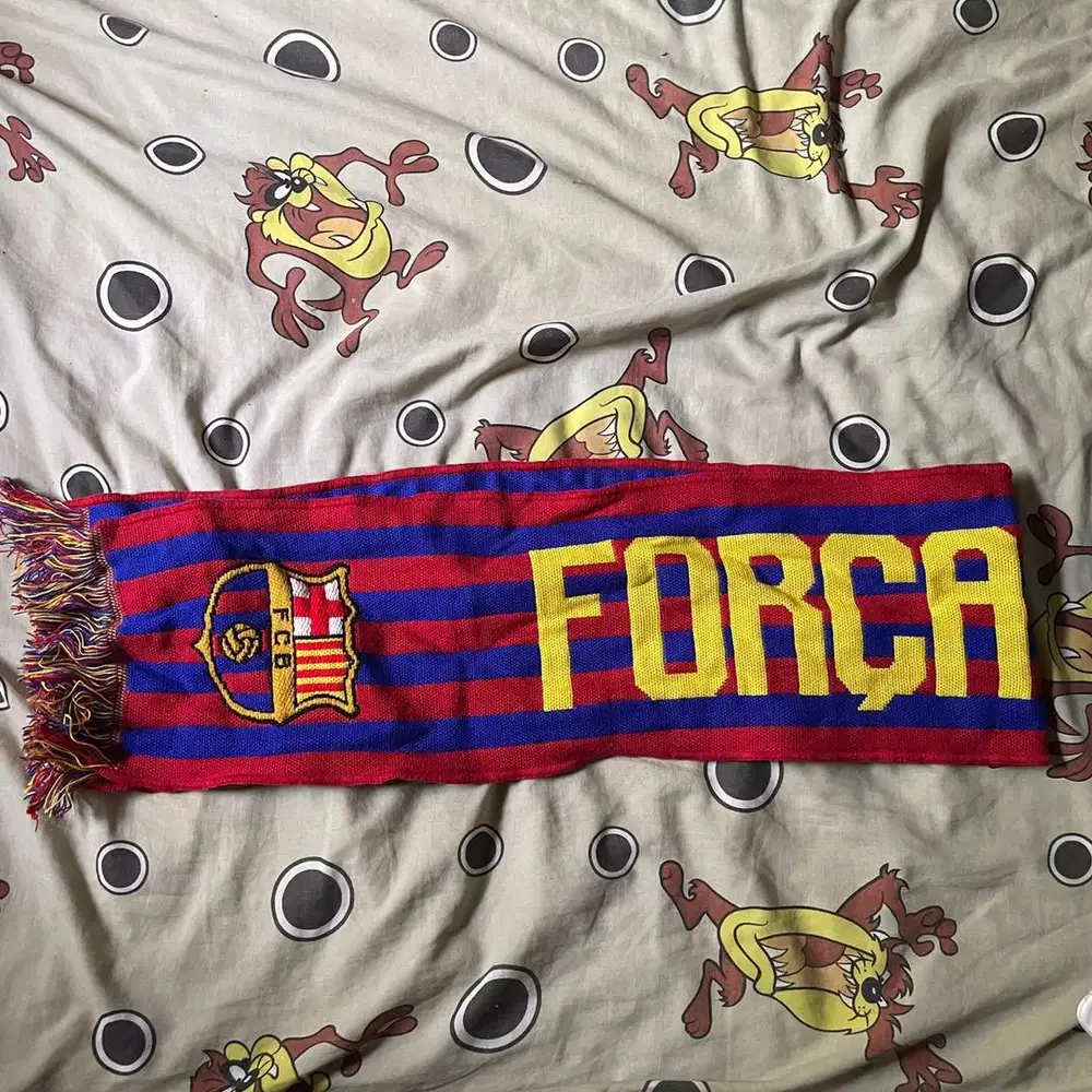 [BOUGHT IN BARCELONA, OFFICIAL MERCH] DOUBLE SCARF FC BARCELONA