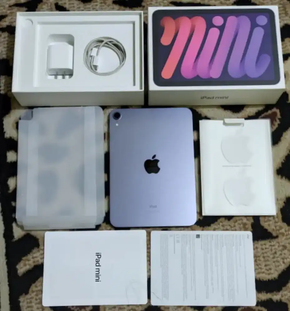 Ipad Mini 6 64GB Purple LIKE NEW Fulset ORI Ex Inter Siap Pakai MURMER
