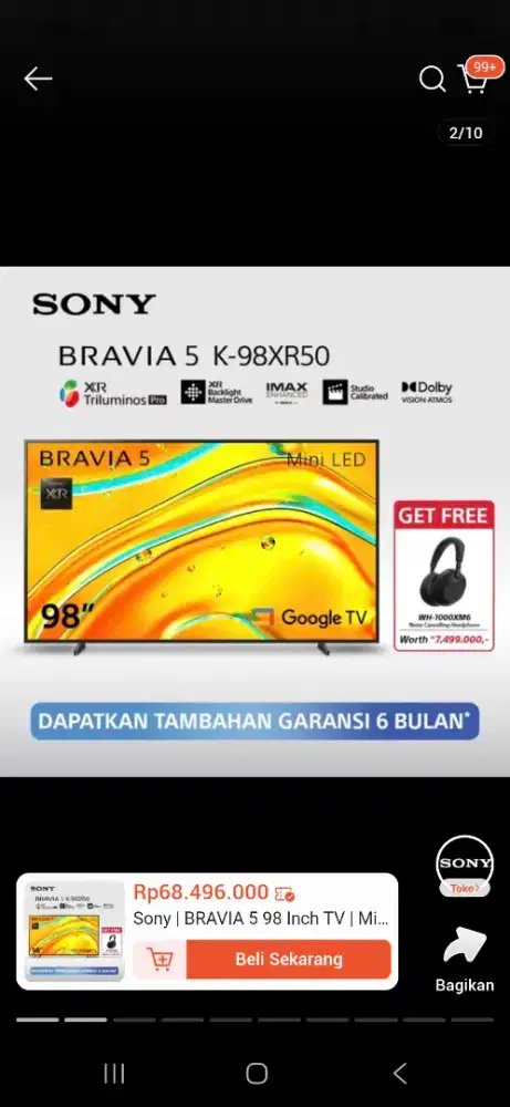 SONY GOOGLE TV 98INCH PROMO