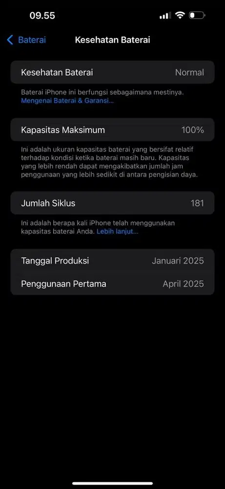Iphone 15 plus. Batre 100% garansi ibox masih