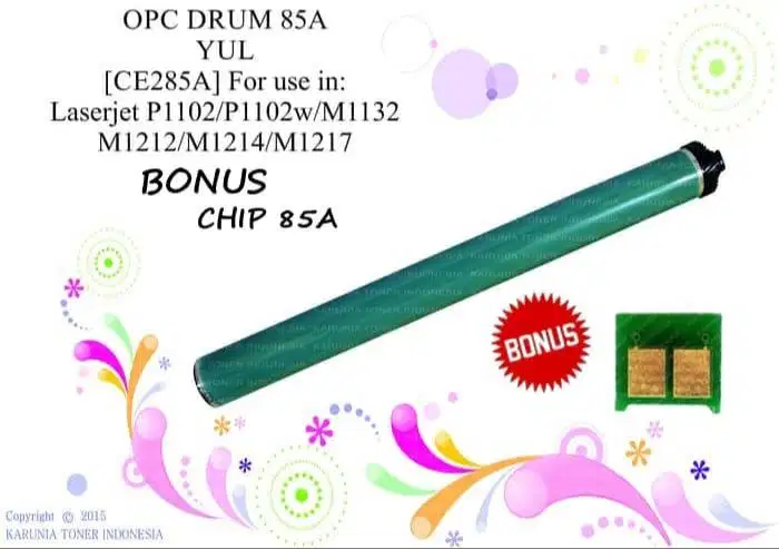 OPC DRUM 85A YUL For use in Laserjet P1102/P1102w/M1132/M1 Berkualitas