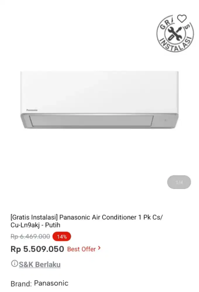 PROMO KREDIT PANASONIC AC 1 PK
