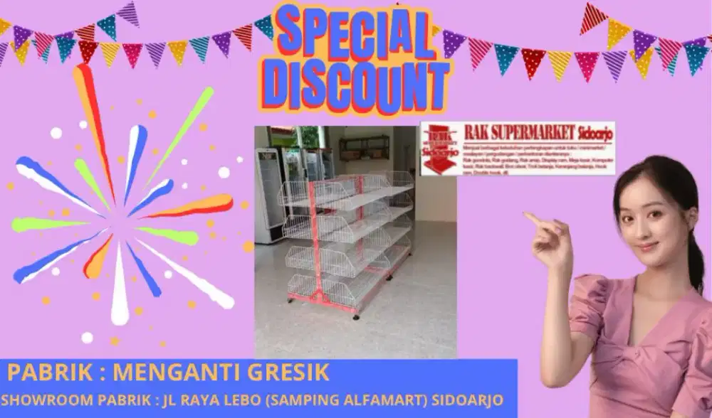 Rak minimarket gondrola dobel