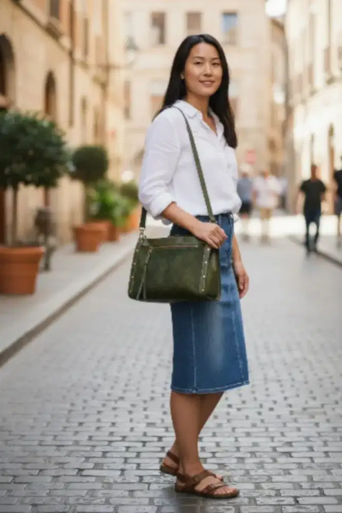 FOSSIL Allie Leather Satchel Original