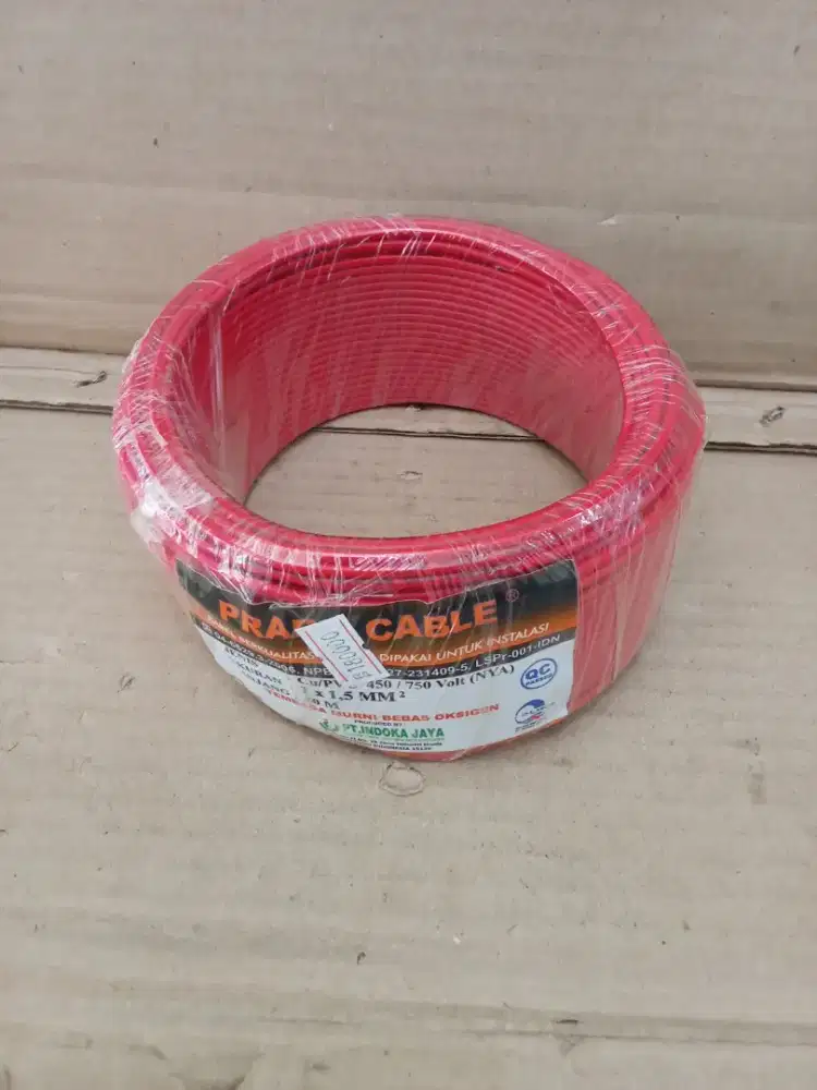 KABEL PRABA NYA 1X1.5 MM MERAH / 50M