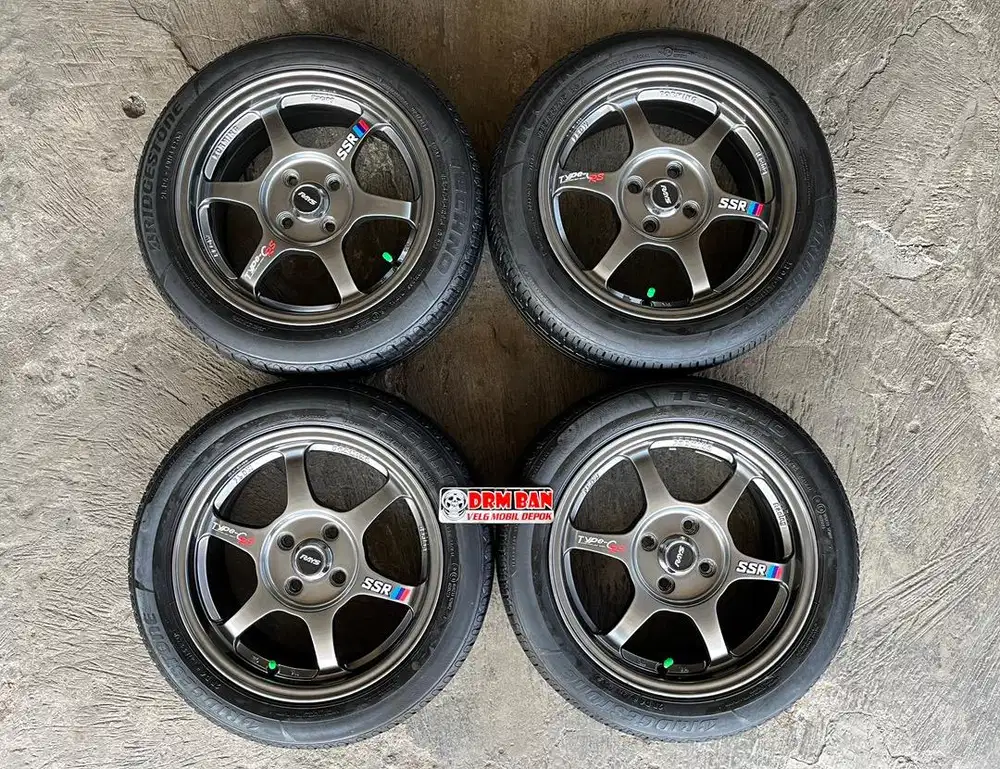 ssr type c ring 15 lubang 4/100 lebar rta 6.5 ban masi tebel semua