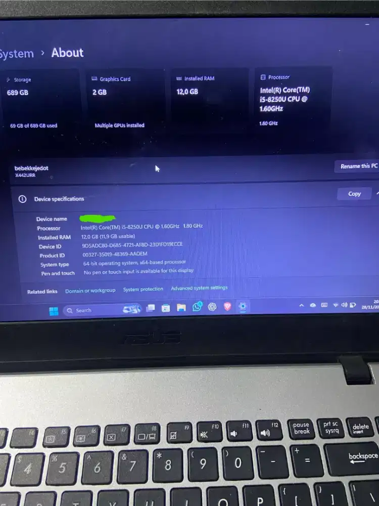 ASUS VivoBook s14 Core i5 Gen8 | LAPTOP BEKAS SECOND MURAH MULUS