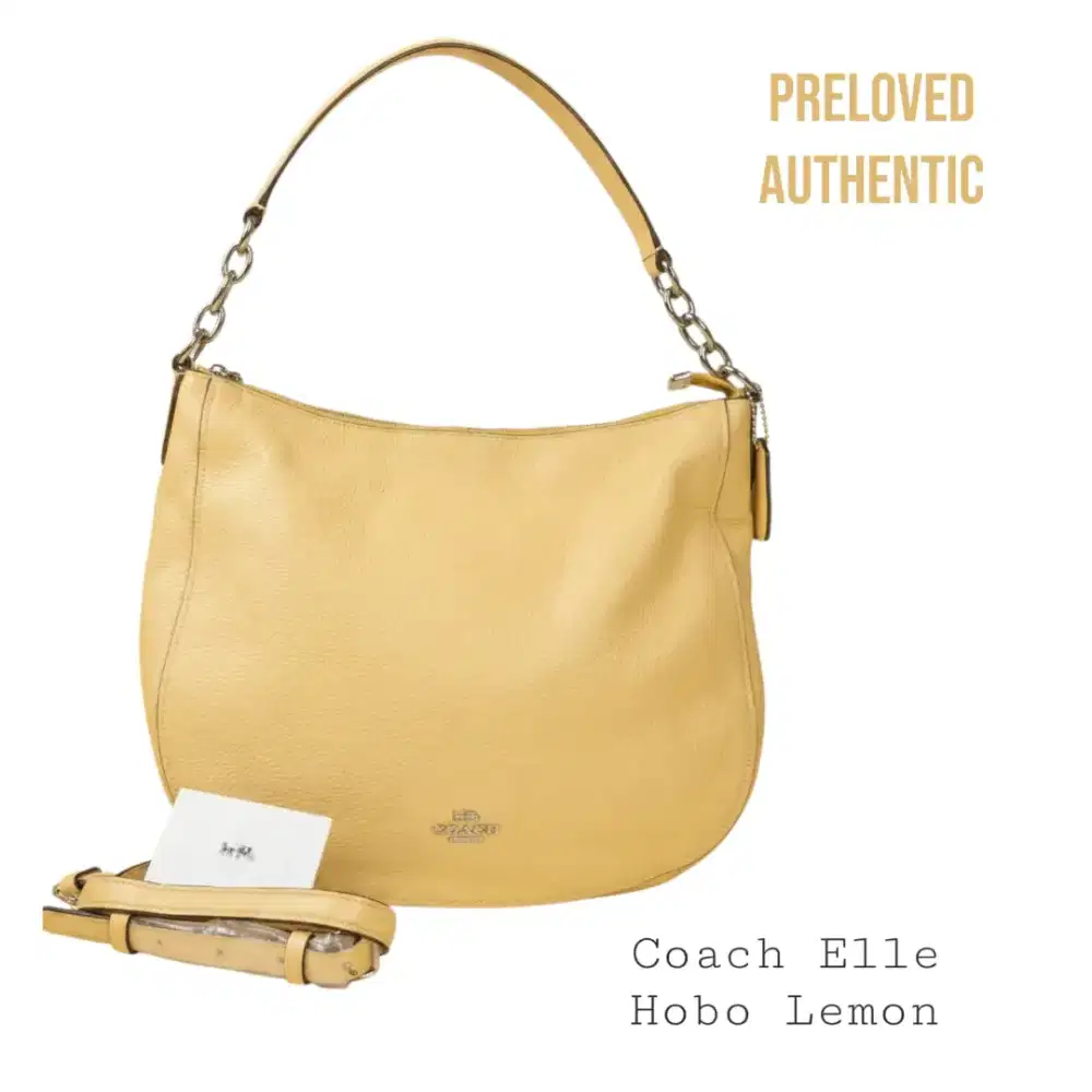 Coach Elle Hobo Lemon – Authentic