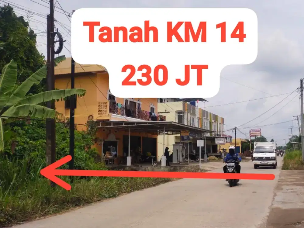Tanah kosong KM14 Tepi Aspal kota Palembang