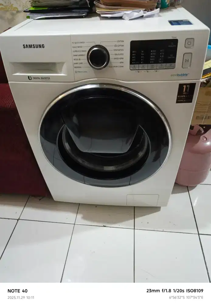 Mesin cuci samsung ww85k54eouw/se front loading