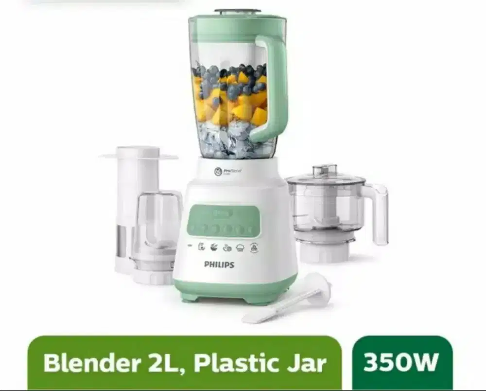 Blender Philips 2 Liter mika / plastik  HR 2223 ready biru dan hijau