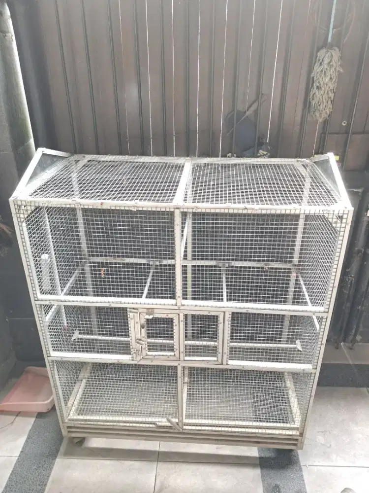 Sangkar burung koloni / umbaran dari almunium