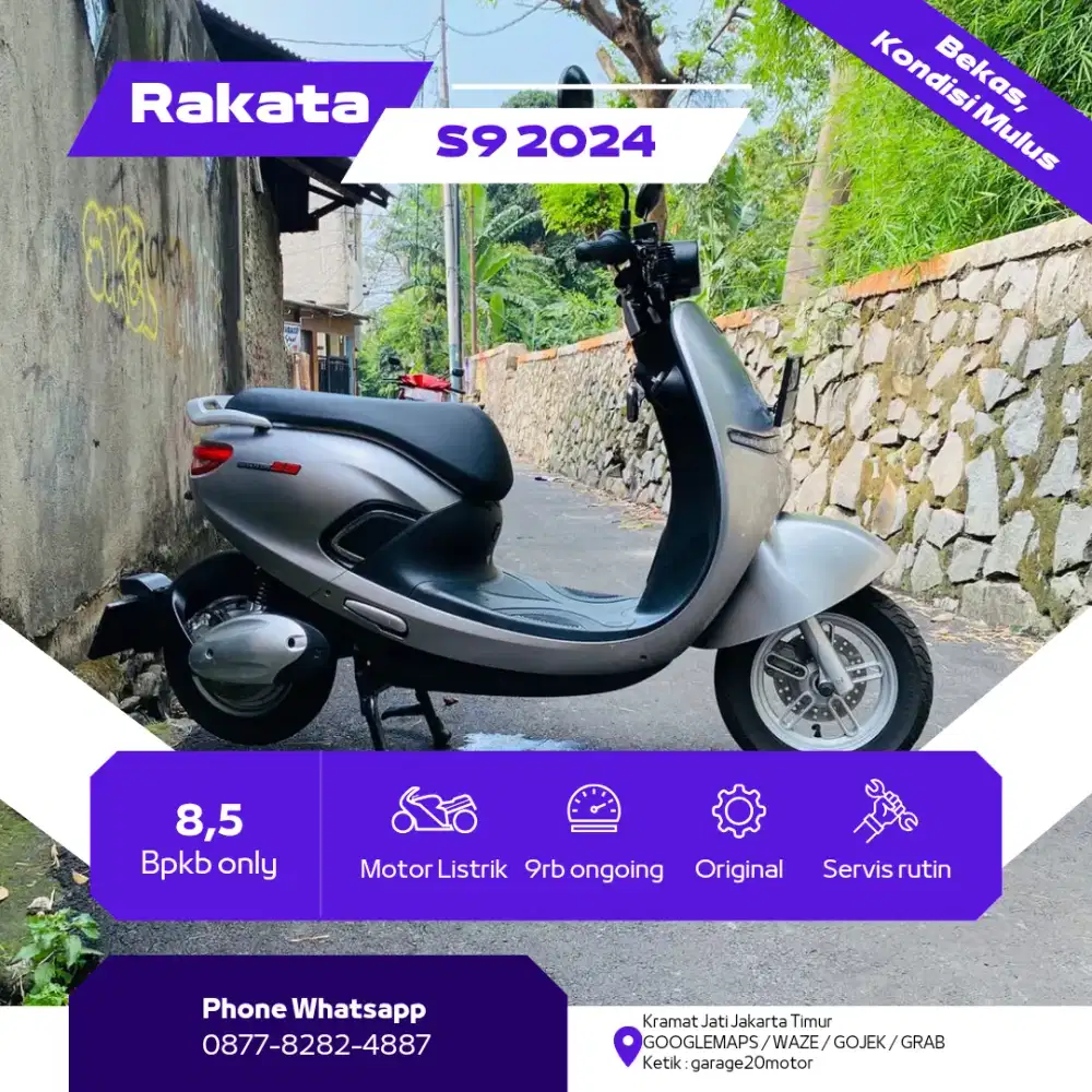 Motor listrik Rakata S9 Litihium Tahun 2024