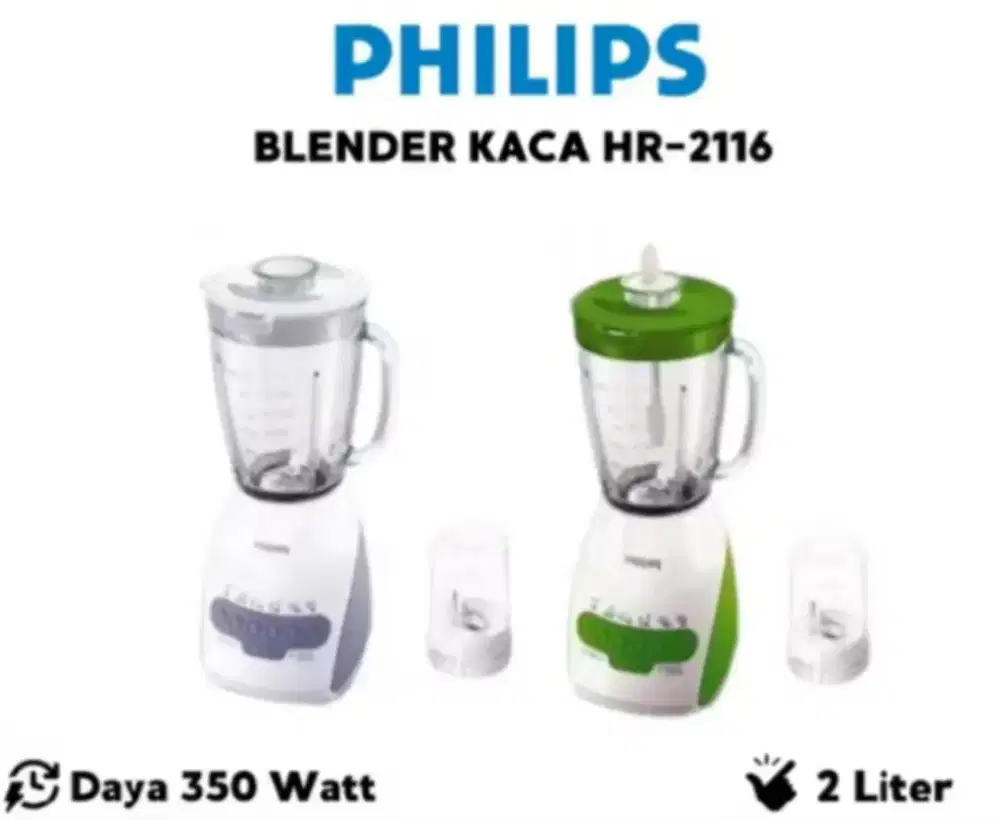Blender Philips 2 Liter kaca / beling HR 2116 / Hr2116