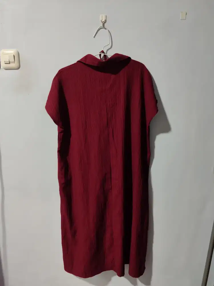 Dress merah over size