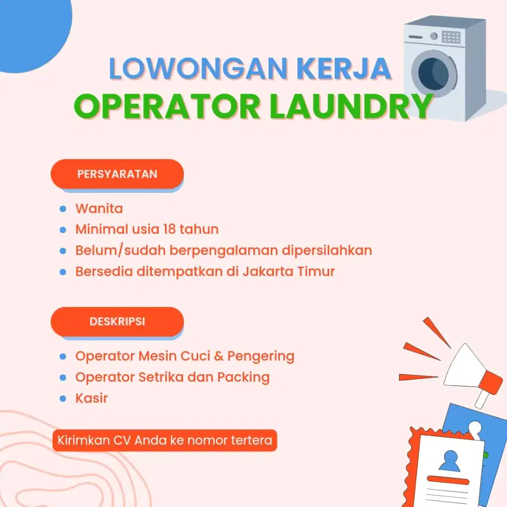LOKER Operator Laundry