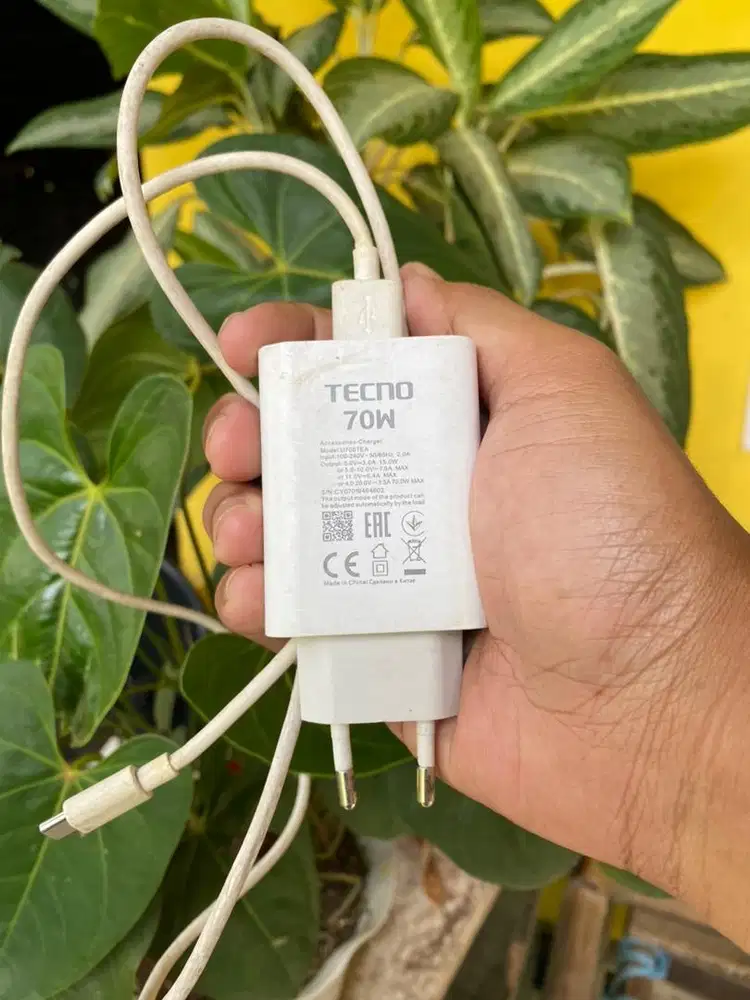 Charger original tecno infinix 70 watt