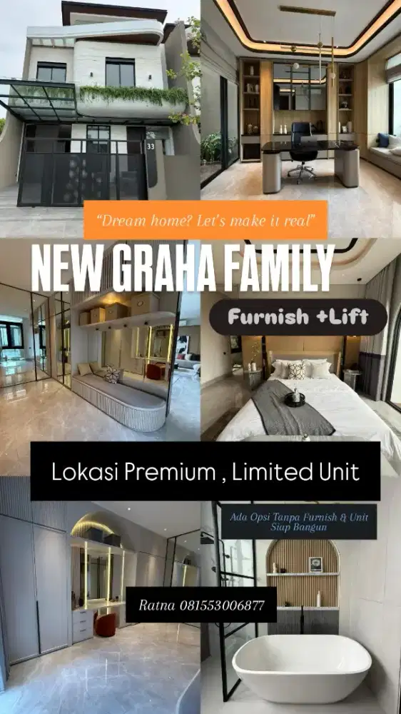 Dijual Rumah Baru Graha Family Full Furnish Ada Lift