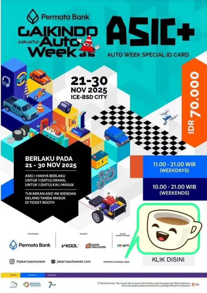 Dijual Tiket Gaikindo Auto Week 2025 Weekend