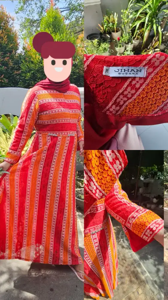 Gamis jihan semi brukat xl