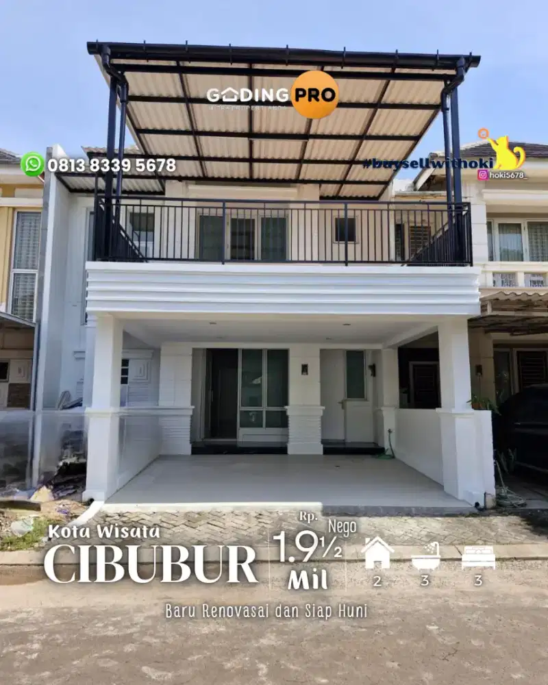RUMAH KOTA WISATA]CIBUBUR,BEKASI,BOGOR,DEPOK,BSD,JAKARTA SELATAN,TEBET
